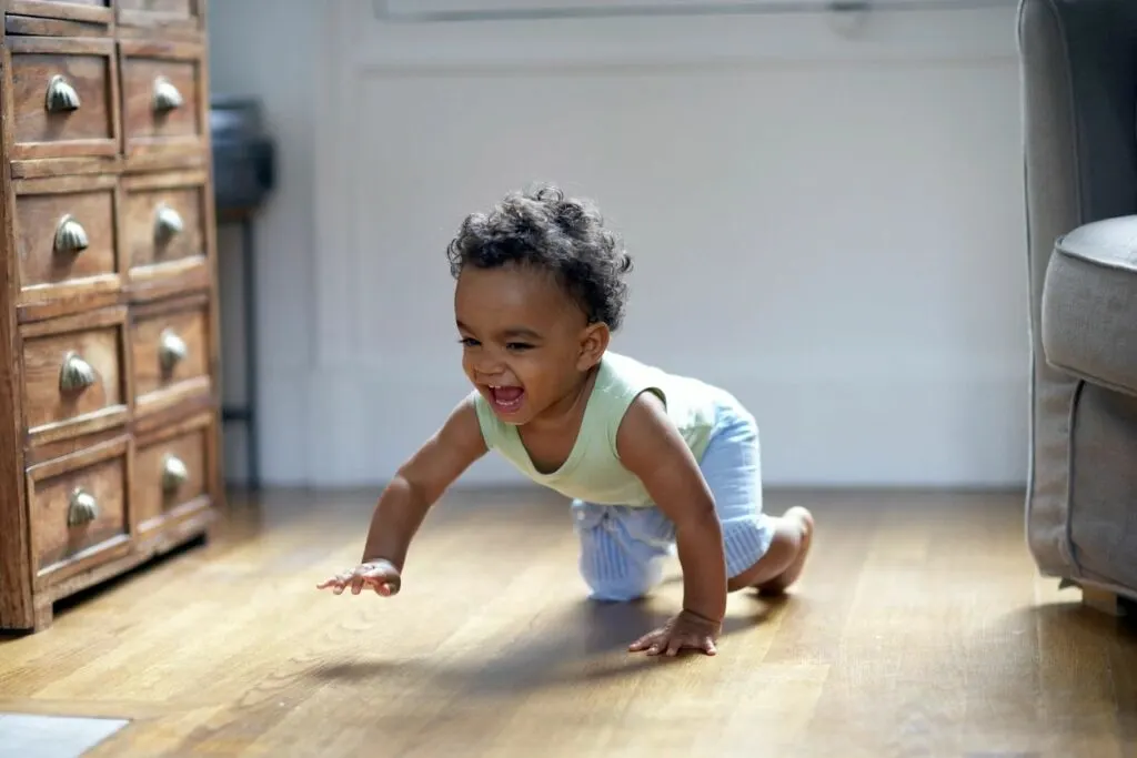 baby having fun without screens