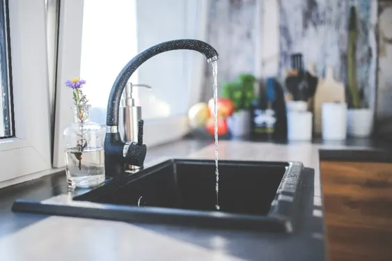 water running in a sink