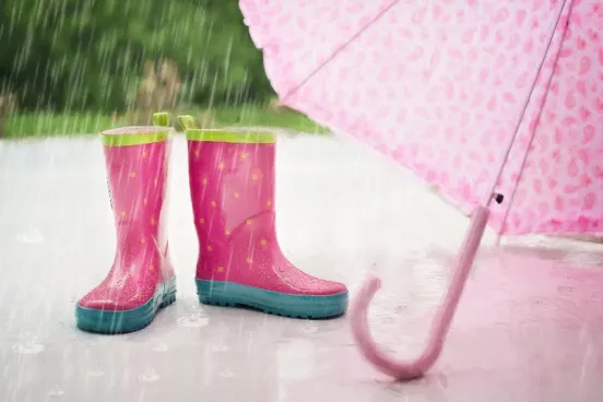 rainy day activities for toddler...playing in the rain